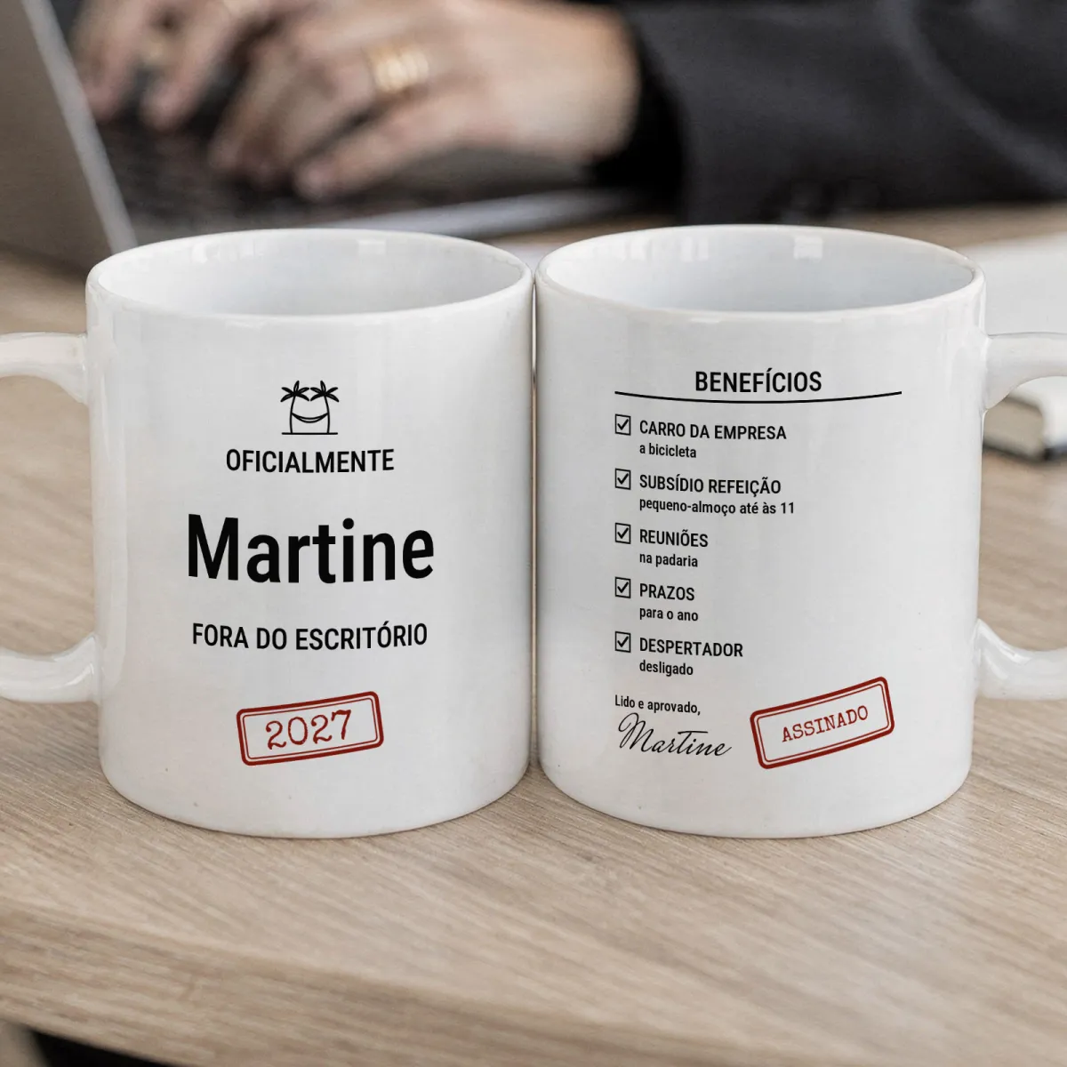 Presente de Reforma para Colega: Caneca com Nome e Benefícios - Presente de despedida para uma colega no escritório