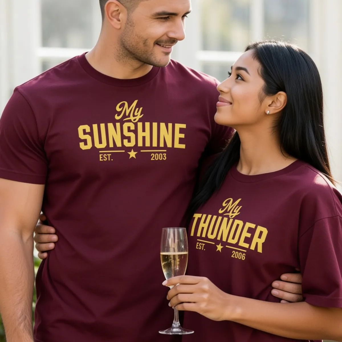 T-shirt Assorti Pour Couples - 