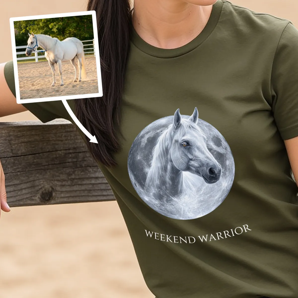 Huisdier Maan Portret T-shirt - 