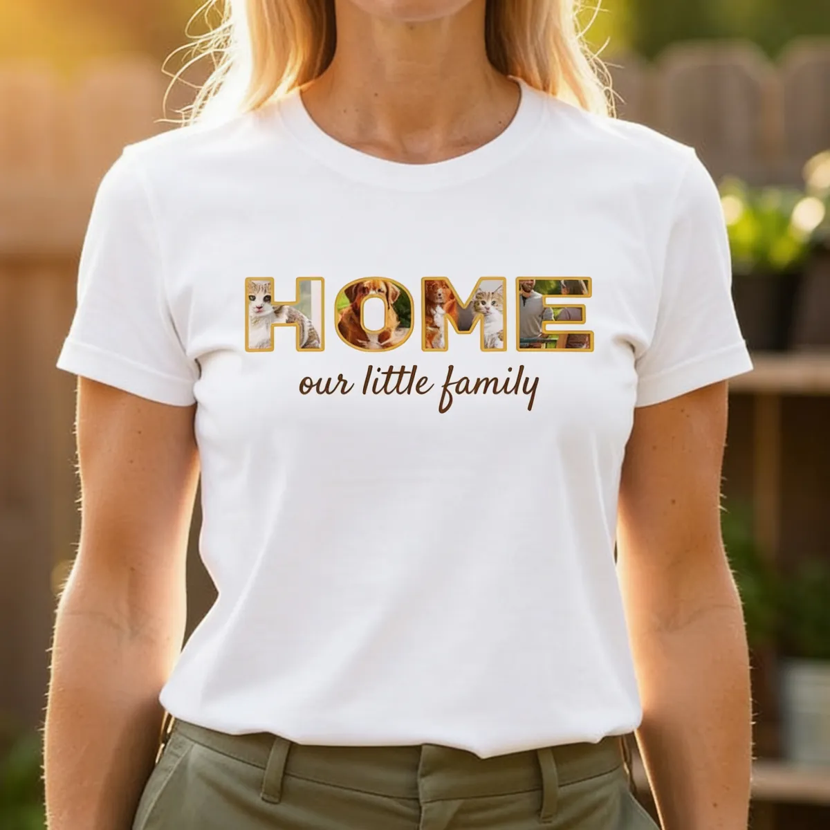 Gepersonaliseerd T-shirt met Foto in Letters - 