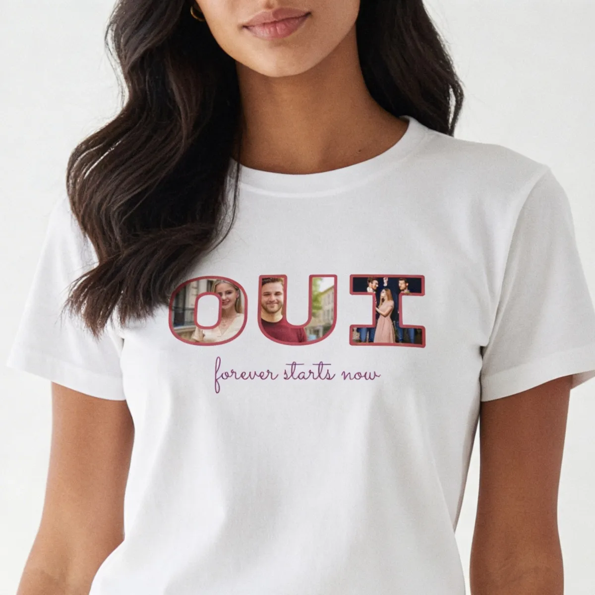 Gepersonaliseerd T-shirt met Foto in Letters - 