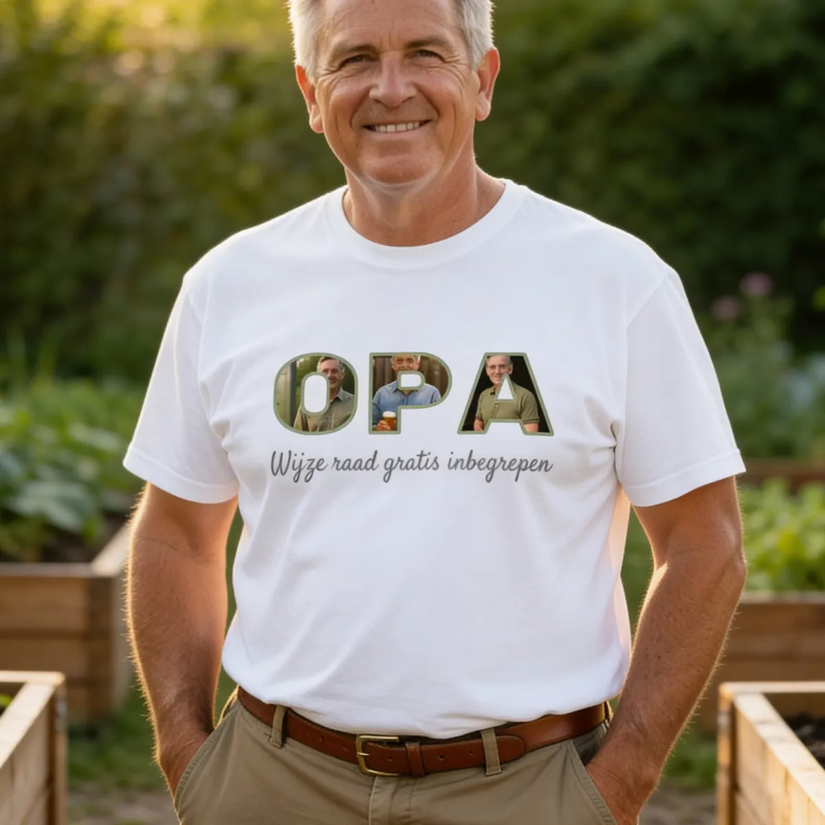 Gepersonaliseerd T-shirt met Foto in Letters - 