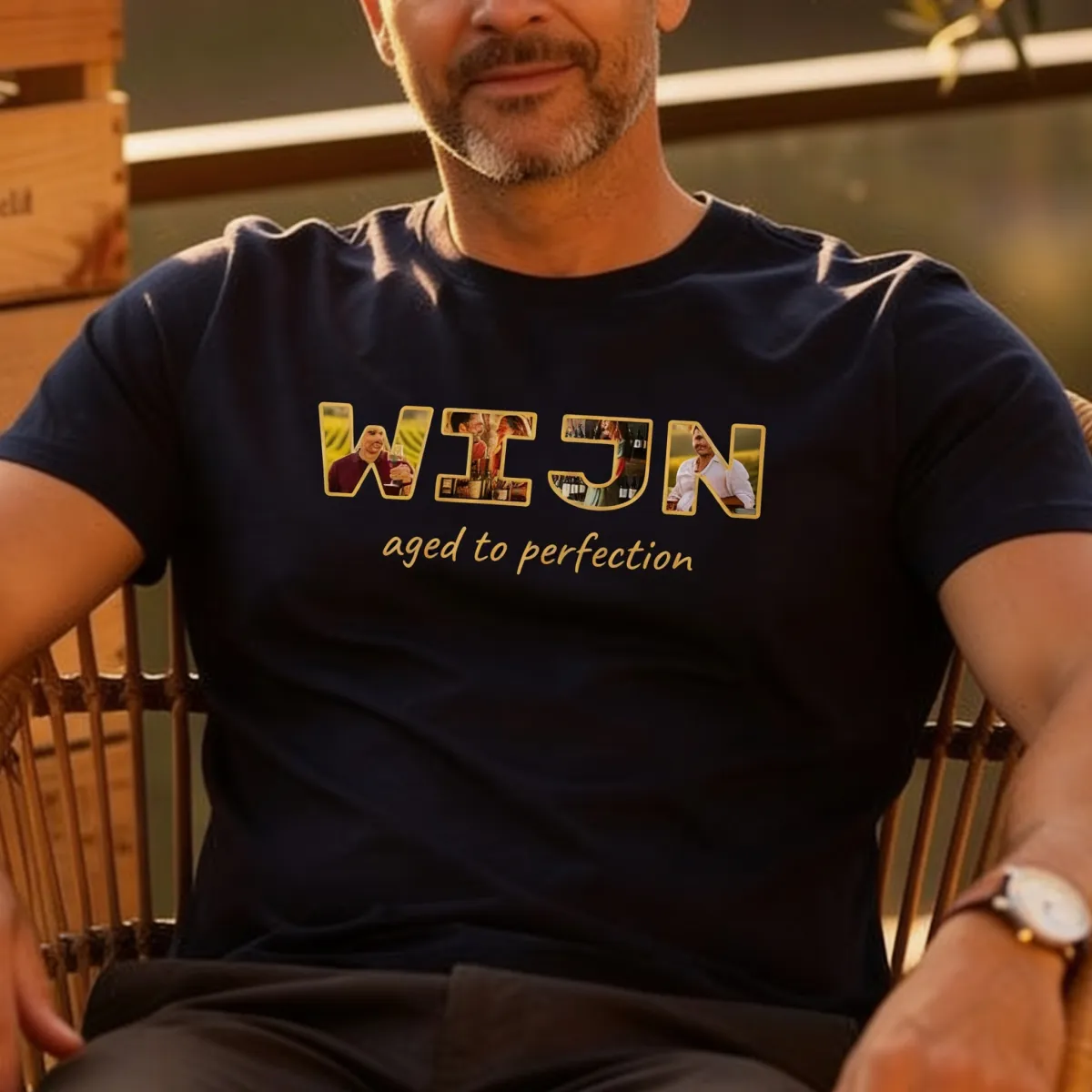 Gepersonaliseerd T-shirt met Foto in Letters - 