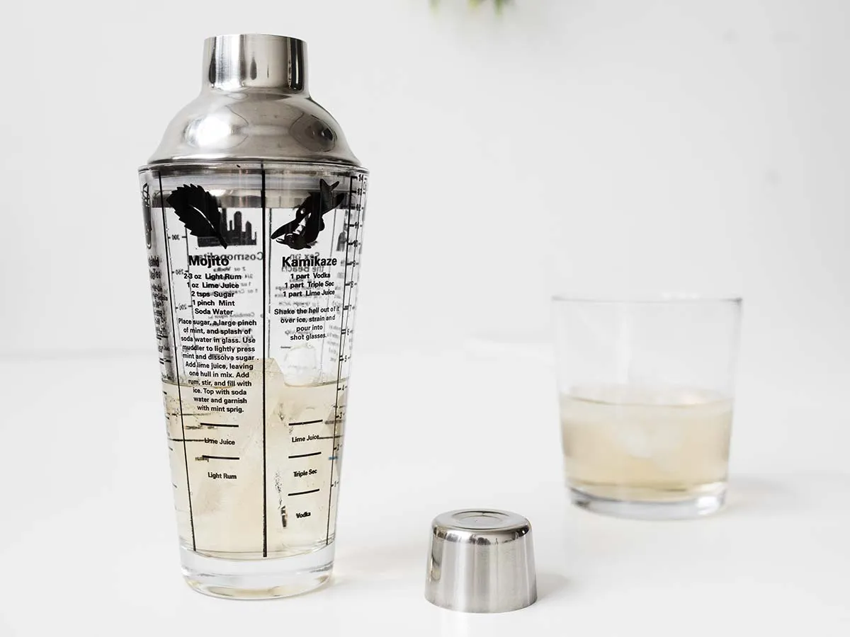 Cocktail Shaker with Recipes