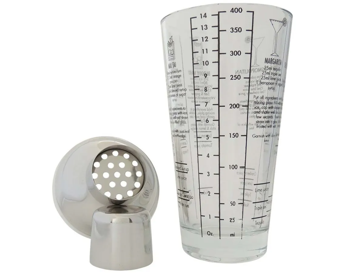Cocktail Shaker with Recipes