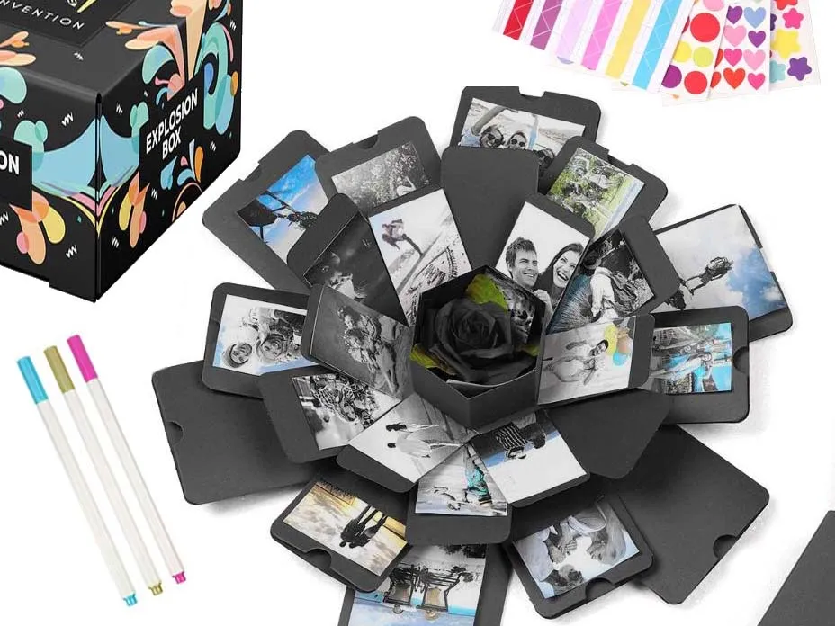 DIY Foto Explosion Geschenkbox (Gefaltet)