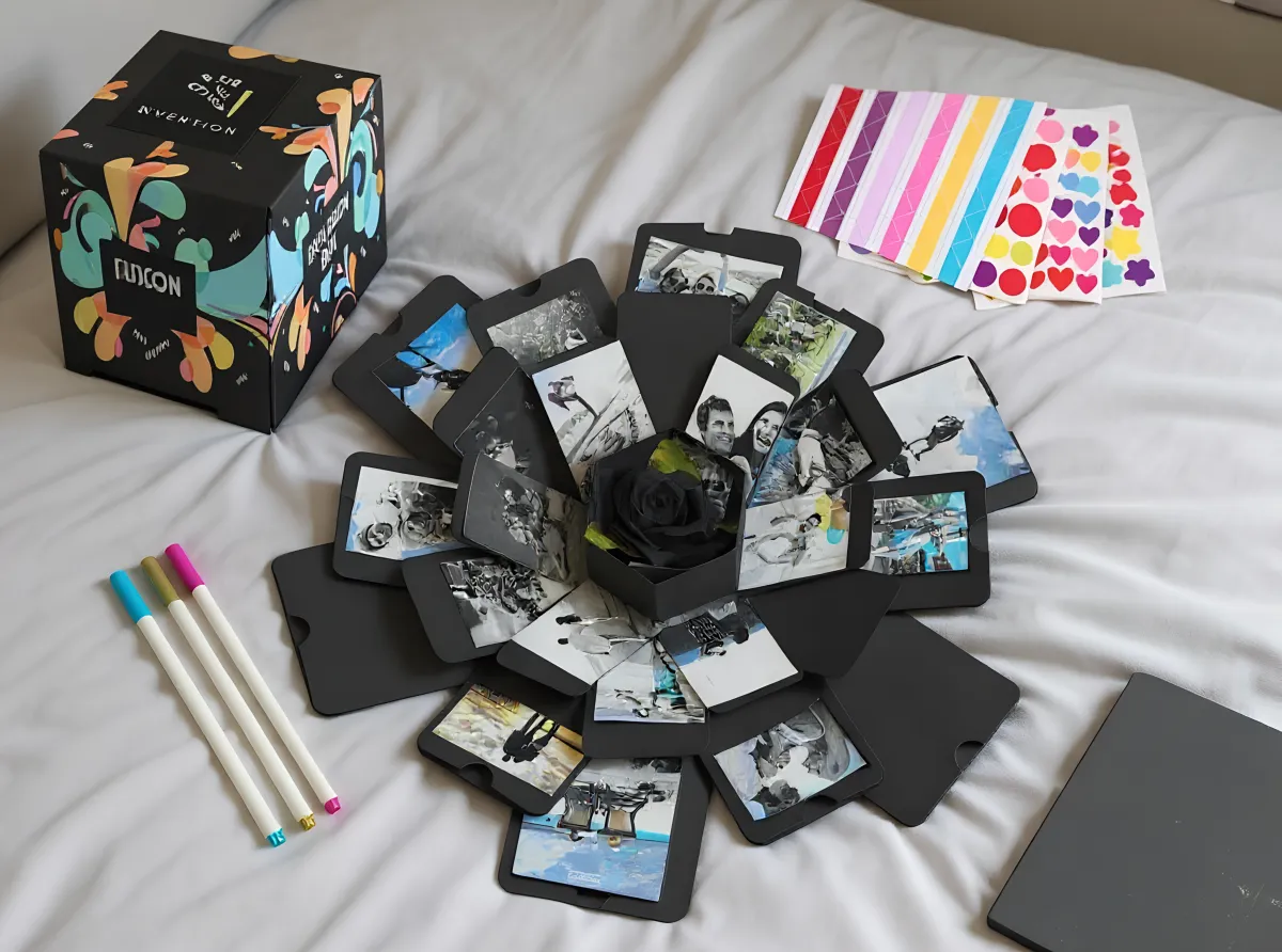 Explosion Photo Gift Box (Folded)