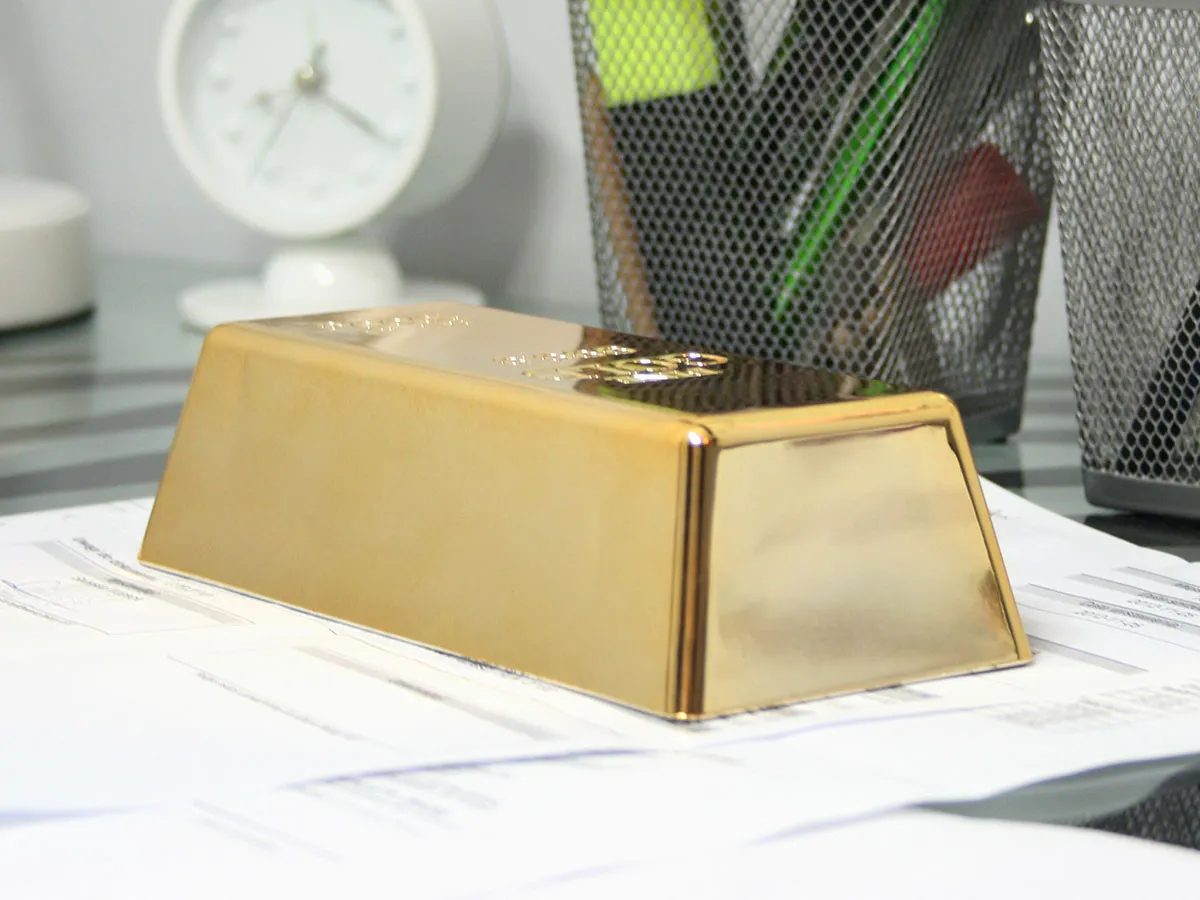 Gold Bar Doorstop