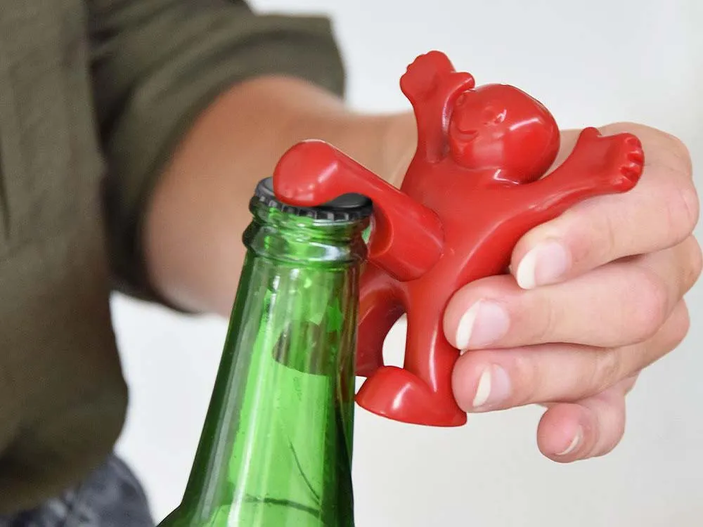 Happy Man Set - Kurkentrekker Flesopener Flessenstop