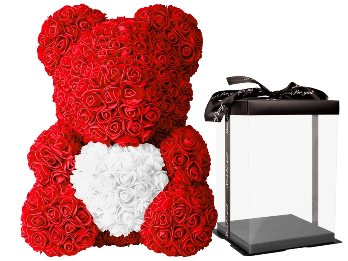 Rozenbeer 40 cm met Hart