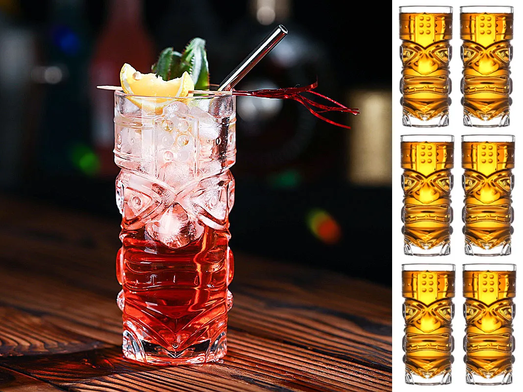 Tiki Cocktail Glazen - 6x410ml
