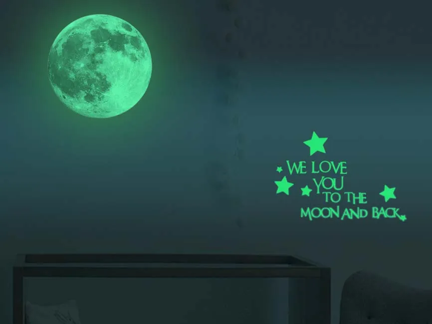 Glow in the Dark Moon Wall Sticker