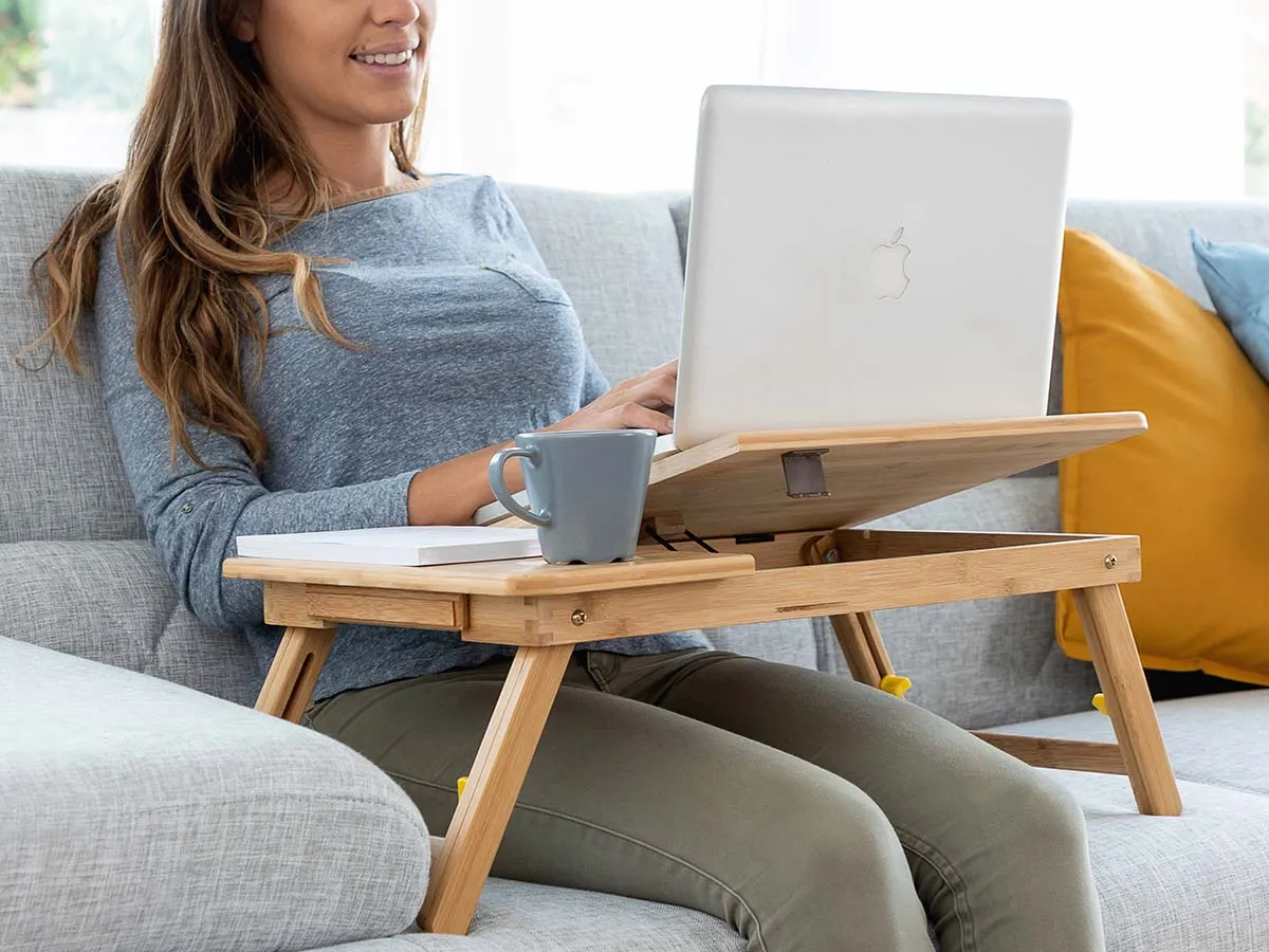 Verstellbarer Bambus Laptoptisch