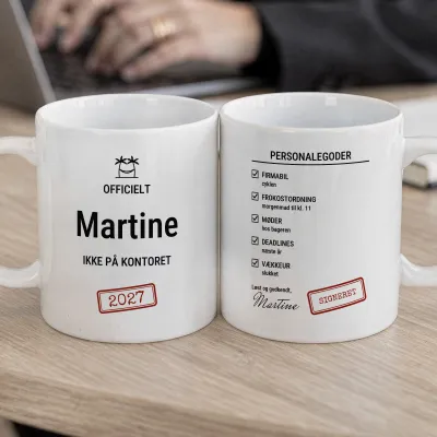 Pensionsgave til Kollega: Krus med Navn og Fordele - Afskedsgave til en kollega på kontoret