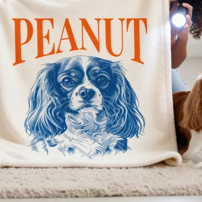 Flis odeja s portretom vašega psa - Trdnjava iz odej s psom