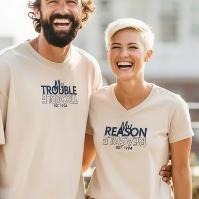 T-shirt Assorti Pour Couples