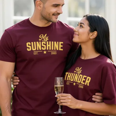 T-shirt Assorti Pour Couples