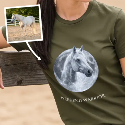 Huisdier Maan Portret T-shirt