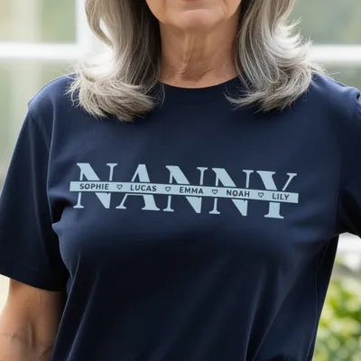 Mama T-shirt met Namen van de Kinderen - Nanny shirt met kleinkinderen