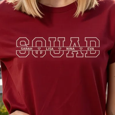 Mama T-shirt met Namen van de Kinderen - Squad shirt voor vriendinnengroep