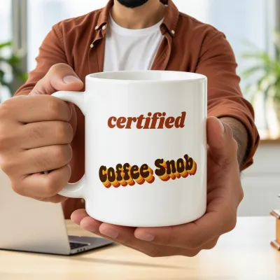 Retro Mok met Naam - De koffiekenner op kantoor