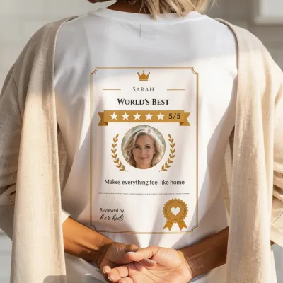T-Shirt mit 5-Sterne-Bewertung
