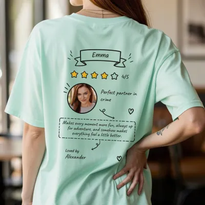 T-Shirt mit 5-Sterne-Bewertung