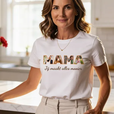 Gepersonaliseerd T-shirt met Foto in Letters
