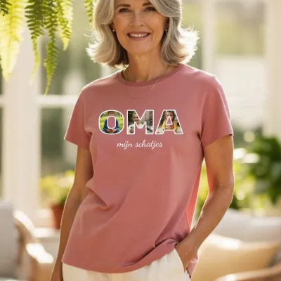 Gepersonaliseerd T-shirt met Foto in Letters