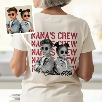 Tekstportrett T-skjorte - Nana's crew