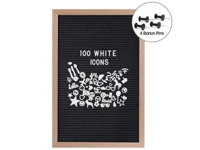 Filz Buchstabentafel (Holzrahmen)