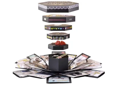 DIY Foto Explosion Geschenkbox (Gefaltet)