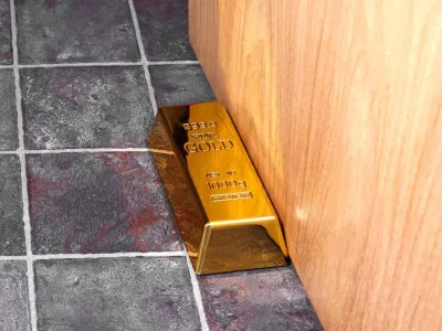 Gold Bar Doorstop