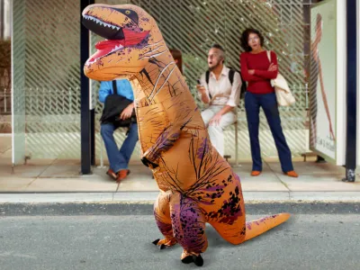 Inflatable T-Rex Costume