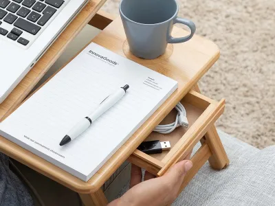 Verstellbarer Bambus Laptoptisch