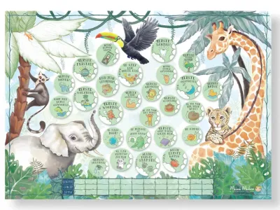 Baby Meilensteine Rubbel-Poster