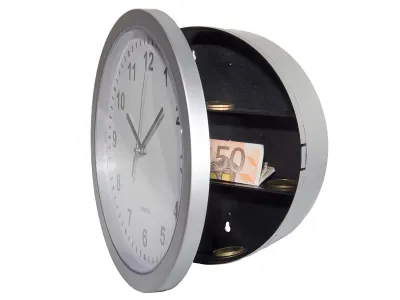 Wanduhr mit Tresor