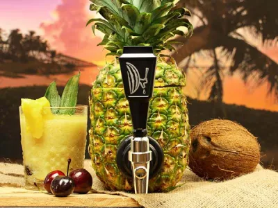 Kürbis und Wassermelonen Zapf-Anlage