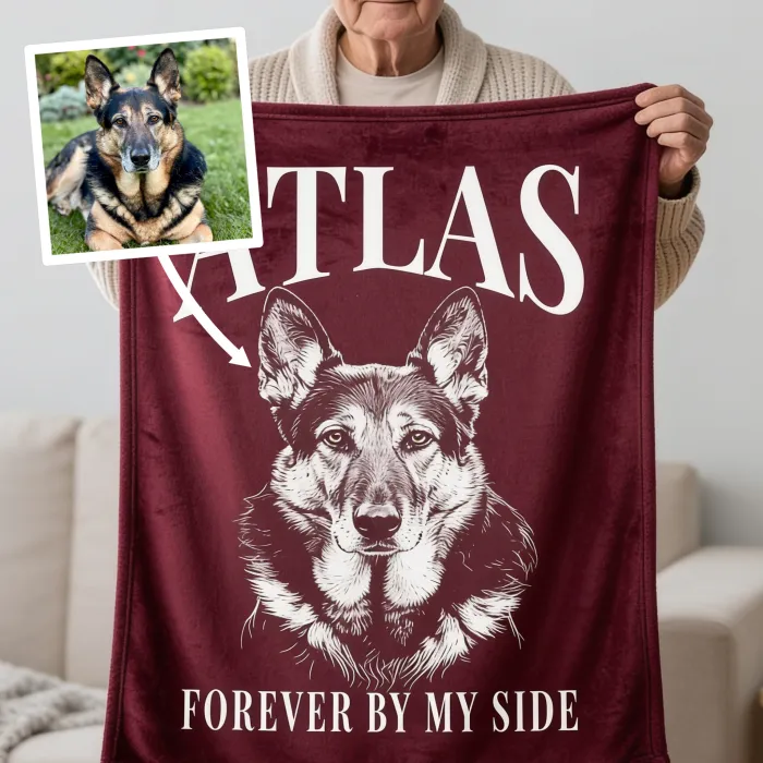 Fleecedecke mit Porträt deines Hundes - Altijd aan mijn zij