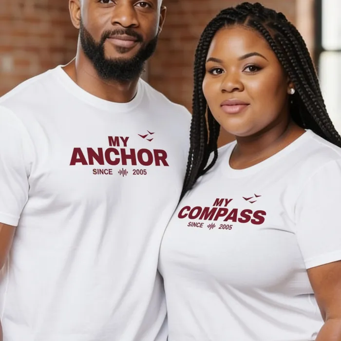 Matching T-shirt Voor Koppels - Mr and Mrs sinds 2018