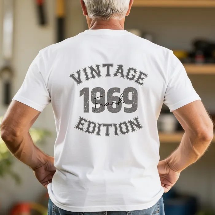Limited Edition T-shirt με Έτος Γέννησης και Όνομα - Legendary 1969 voor opa's vijfenzeventigste verjaardag
