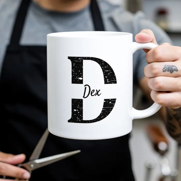 Monogram Mok met Naam - Kapper tussen twee klanten