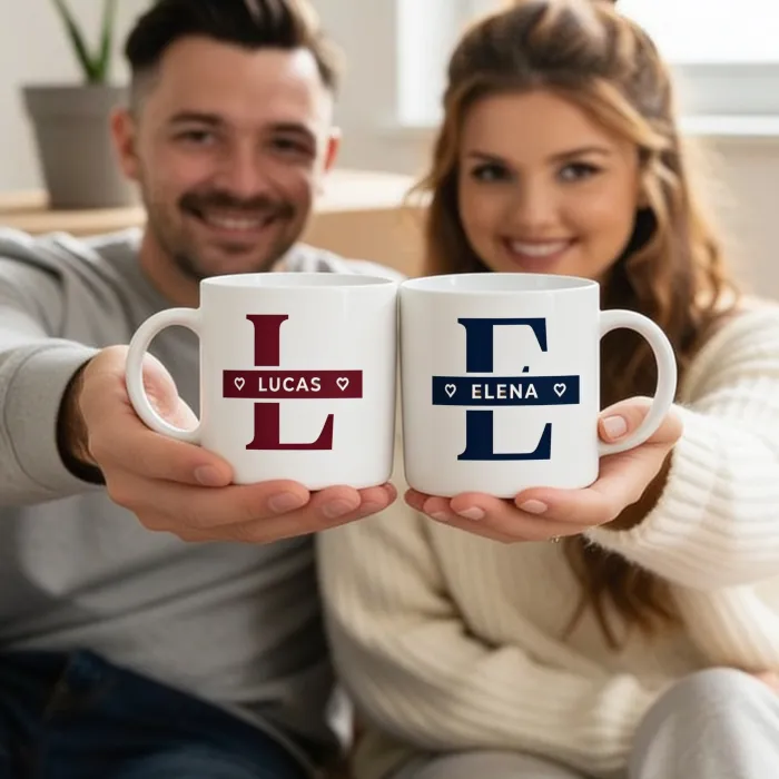Monogram Mug with Name - Koffie tussen de verhuisdozen