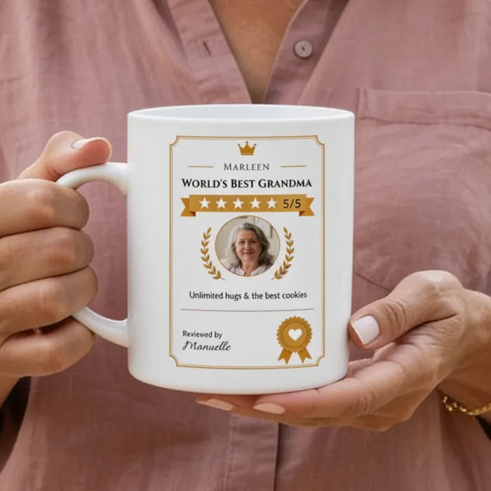 Mug Photo Avis 5 Étoiles - Beste oma vijf sterren
