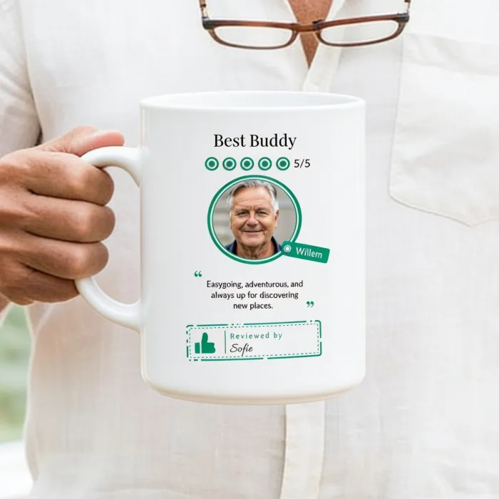 Mug Photo Avis 5 Étoiles - Opa's vijf sterren