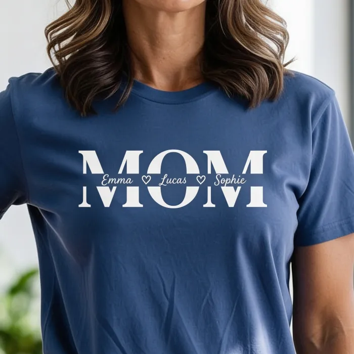Mama T-shirt met Namen van de Kinderen - Mama T-shirt voor Moederdag met Namen van de Kinderen