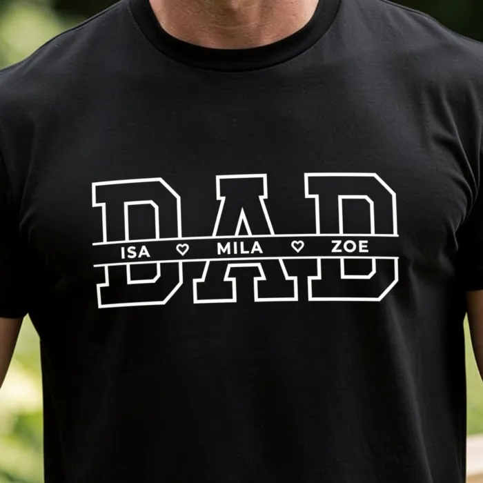 Mama T-shirt met Namen van de Kinderen - Papa die er altijd is voor zijn dochters