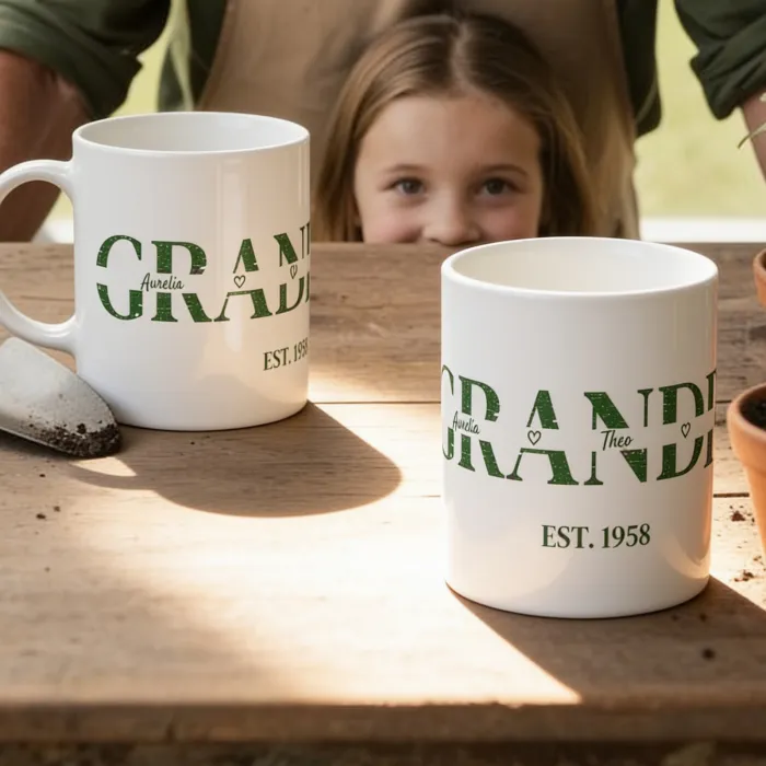 Mama/Oma Mok met Namen van de Kinderen - Opa in zijn tuinhuis met de zaadjes