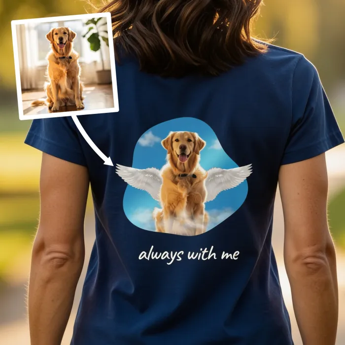 Mijn Engel - T-Shirt met je Hond - Luna's Vleugels — Herdenking Overleden Huisdier