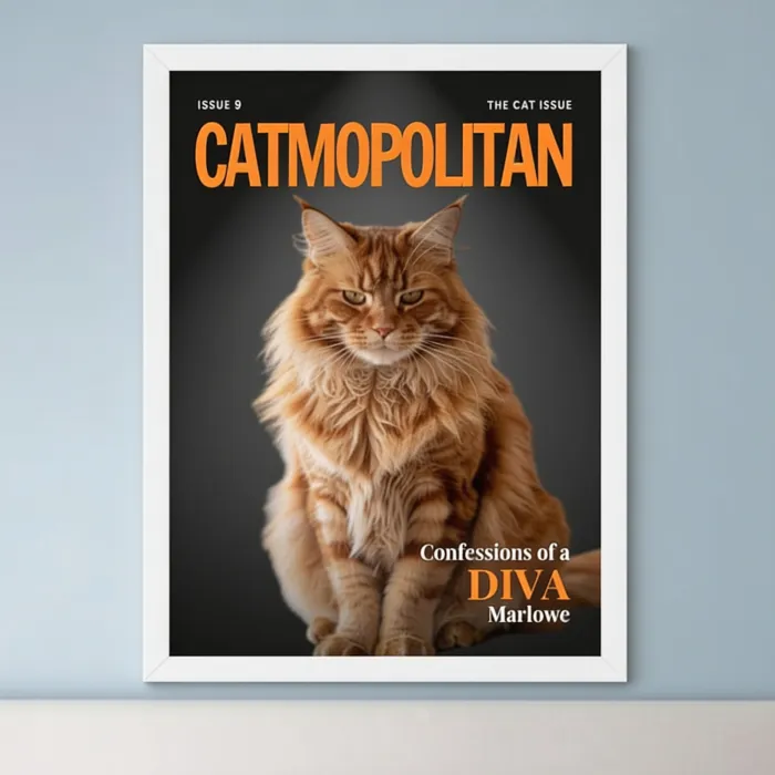 Plakat z Twoim Pupilem jako Okładka Magazynu - Kattendiva op de cover voor je zus